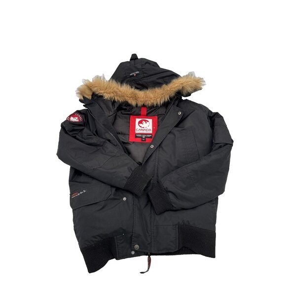 Canada Goose Parka Jacket Women's Small Bomber Hood Down Full Zip Chilliwack - Picture 1 of 16